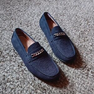 Stacey Adams Navy Loafers